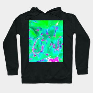 Bright green cactus in pastel abstract Hoodie
